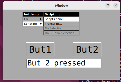 ButtonDemo with Menu
